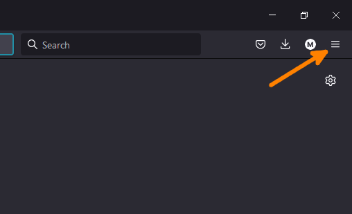 Menu button of Firefox browser