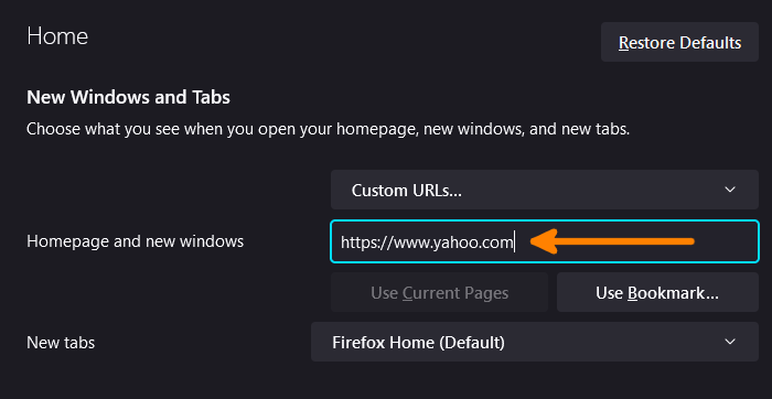 How To Make Yahoo My Homepage On Firefox Complete Guide   Firefox Settings Yahoo.width 800 