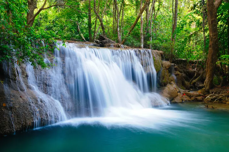 A waterfall taken with an iPhone camera using long exposure setting