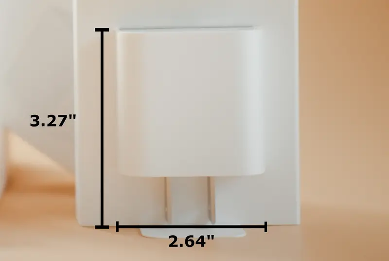 Lenght and width of the official Apple iPhone charger