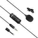 BOYA by-M1 Pro Omnidirectional Lavalier Microphone Clip-on Lapel Mic for iPhone Android & Windows Smartphones PC DSLR Cameras