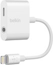 Belkin RockStar™ Lightning to 3.5mm Audio Cable + Audio Charger Splitter, 2-in-1 Aux iPhone Headphone Adapter & Charger Dongle