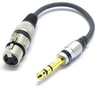 VITALCO XLR Female to 1/4 Jack Stereo Male Mic Adapter 6.35 1/4" Jack TRS to 3 Pin Microphone Audio Balanced Cable Converter